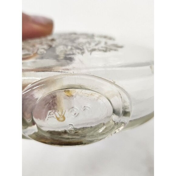 Vintage Avon Clear Glass Perfume Bottle Atomizer Old Fashioned Floral Pattern - Picture 9 of 10